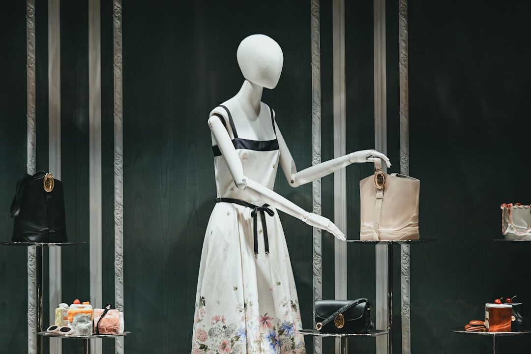 luxury handbag display