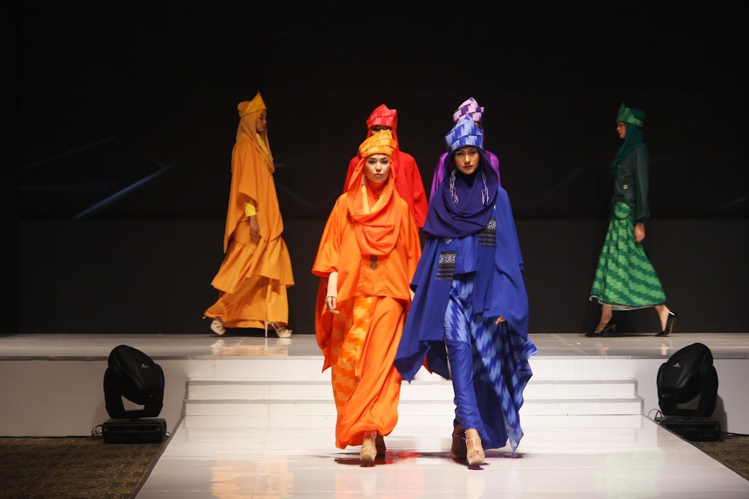 luxury fashion model on runway