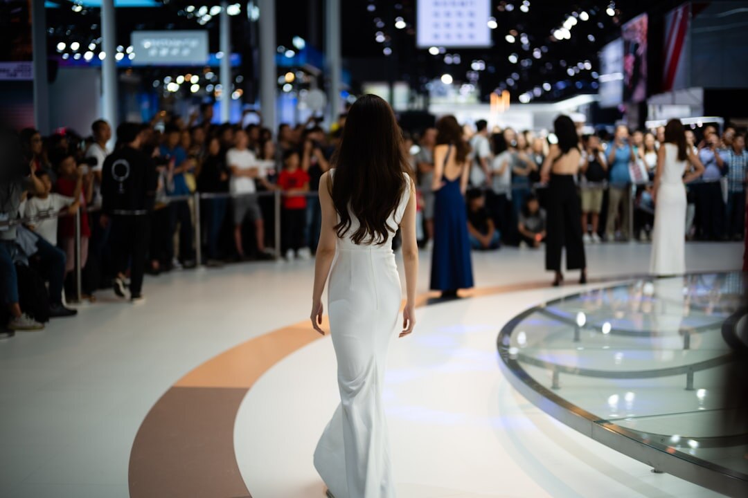 luxury fashion model on runway